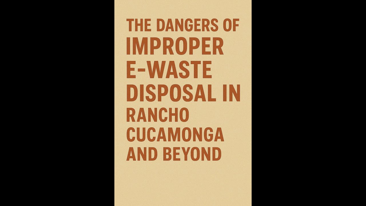 The Hidden Dangers of E-Waste in Rancho Cucamonga & Beyond | Protect Your Health & Environment