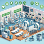 Room full with medical equipment recycle program