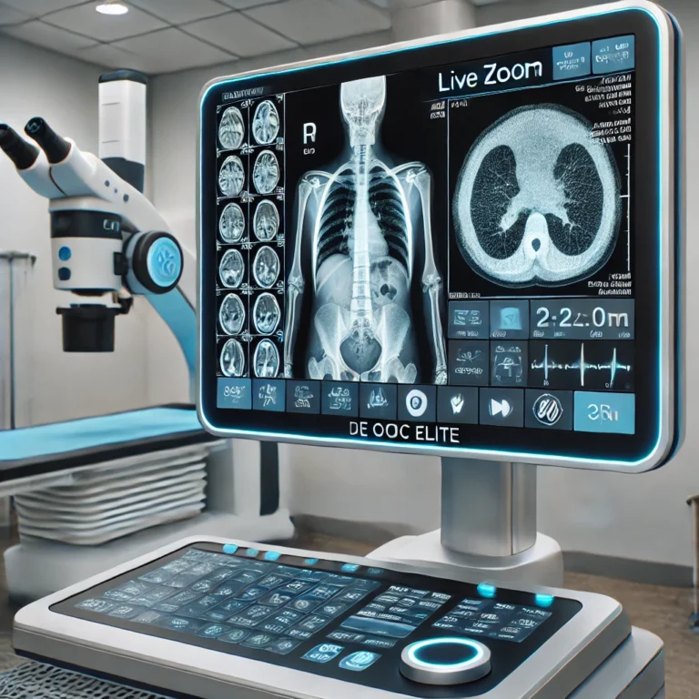GE-OEC-Elite-X-ray-machine-in-use-focusing-on-the-Live-Zoom-feature