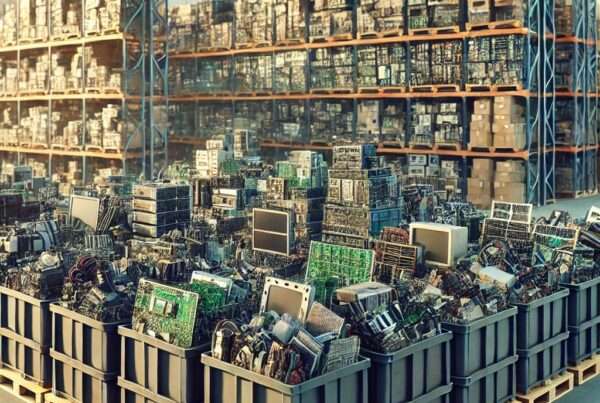 Warehouse full of electronic waste
