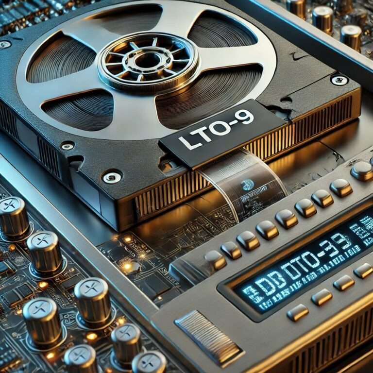 LTO tape storing data actively