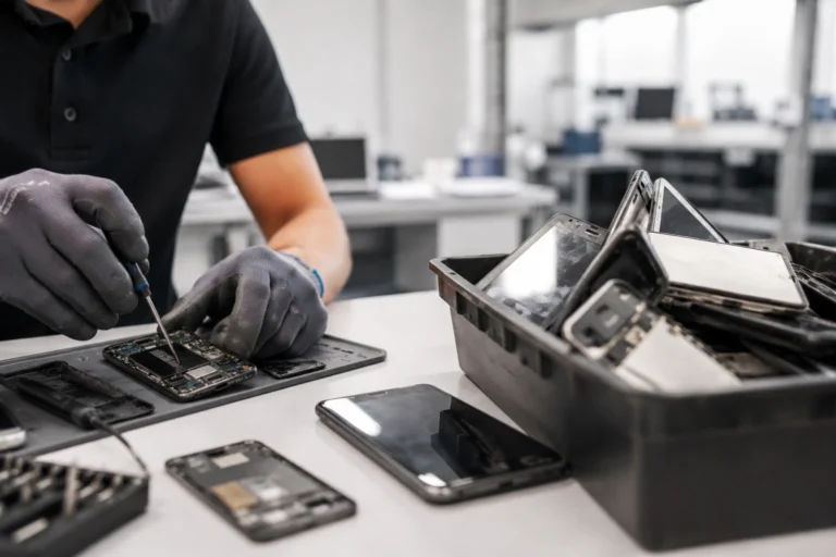 Electronics repair in action