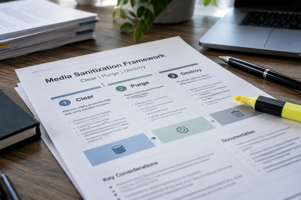 Media Sanitization Framework Desk Setup