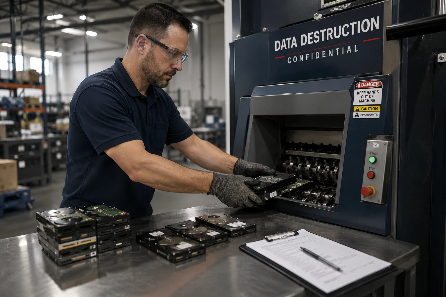 Data destruction in action at workshop