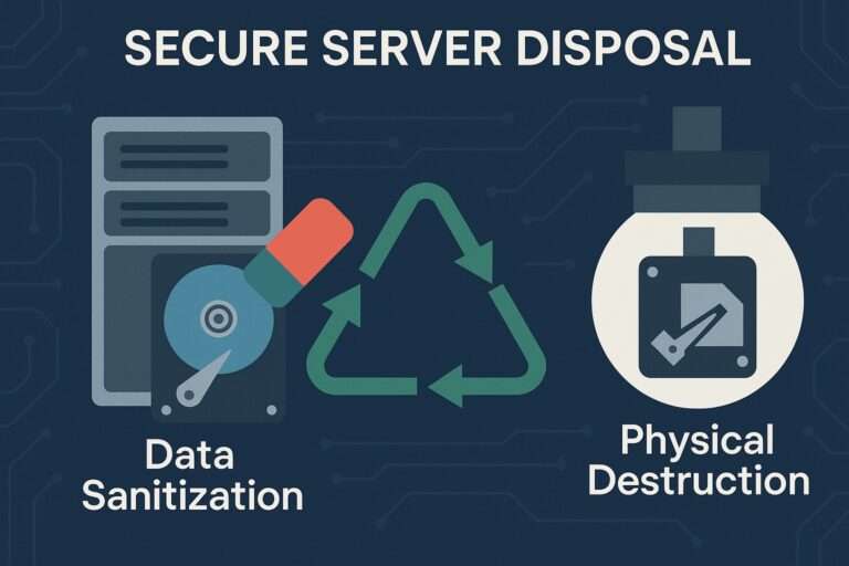 "Secure Server Disposal" with recycle symbol