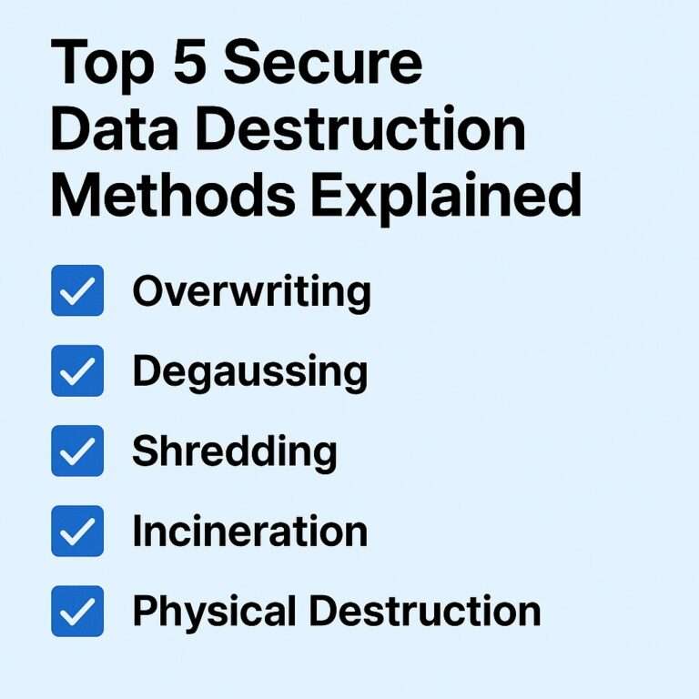Listing methods for data destruction