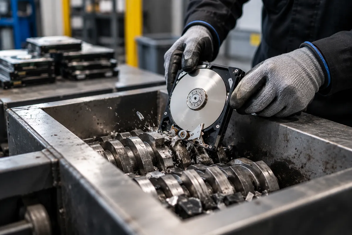 Industrial Hard Drive Shredding