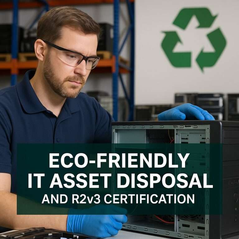 man working with eco friendly IT disposal
