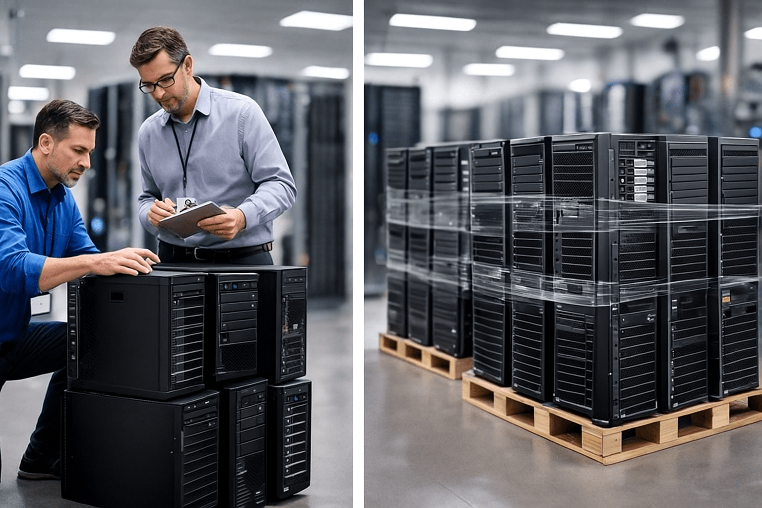 IT team selling servers