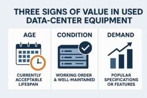 Three signs of value in used data center equipment