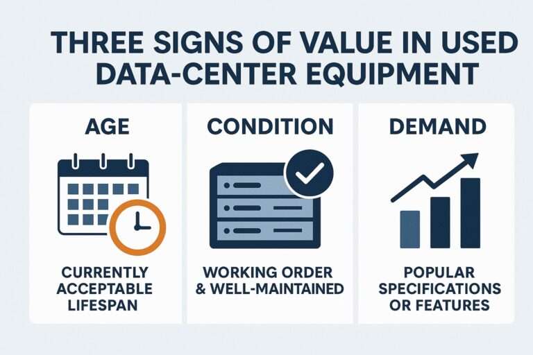 Three signs of value in used data center equipment