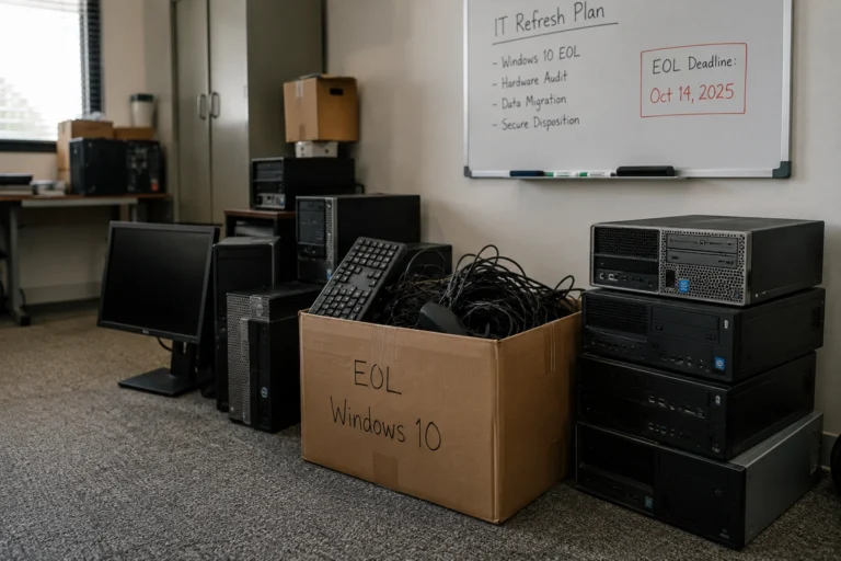 IT equipment disposal planning in office