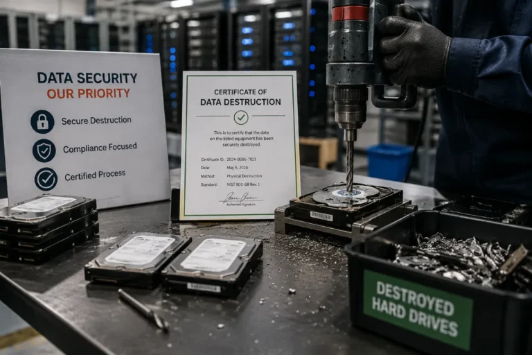 Certified Hard Drive Destruction Workspace